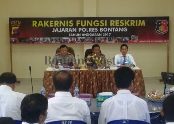 Gelar Rakernis, Polres Minta Reskrim Tingkatkan Pengungkapan Kasus Kriminalitas di 2017 