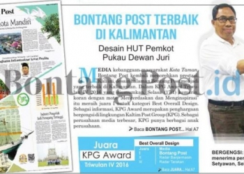 Bontang Post Terbaik di Kalimantan, Desain HUT Pemkot Pukau Dewan Juri 