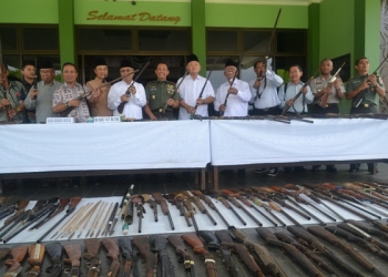 Hasil Serbuan Teritorial TNI di Kaltim-Kaltara, Ratusan Senpi Berhasil Diamankan