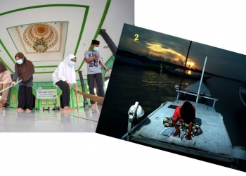 Bersihkan Masjid, Jawara Foto Ngabuburit