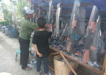 Pistol Mainan Laris Pasca Lebaran, Sehari Pedagang Bisa Raup Omzet Rp 3 Juta 