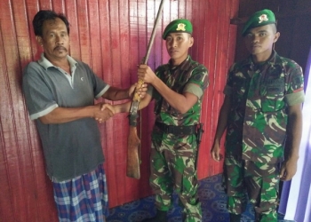 Dari Januari hingga Juli, 37 Senpi Diamankan Oleh Satgas Pamtas