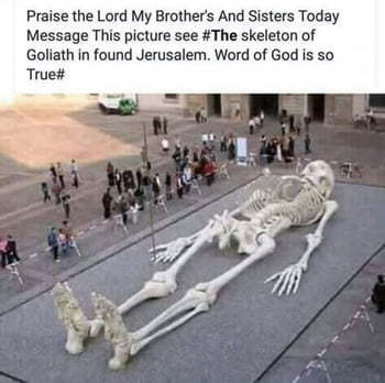 Kerangka Goliath atau Nabi Adam?