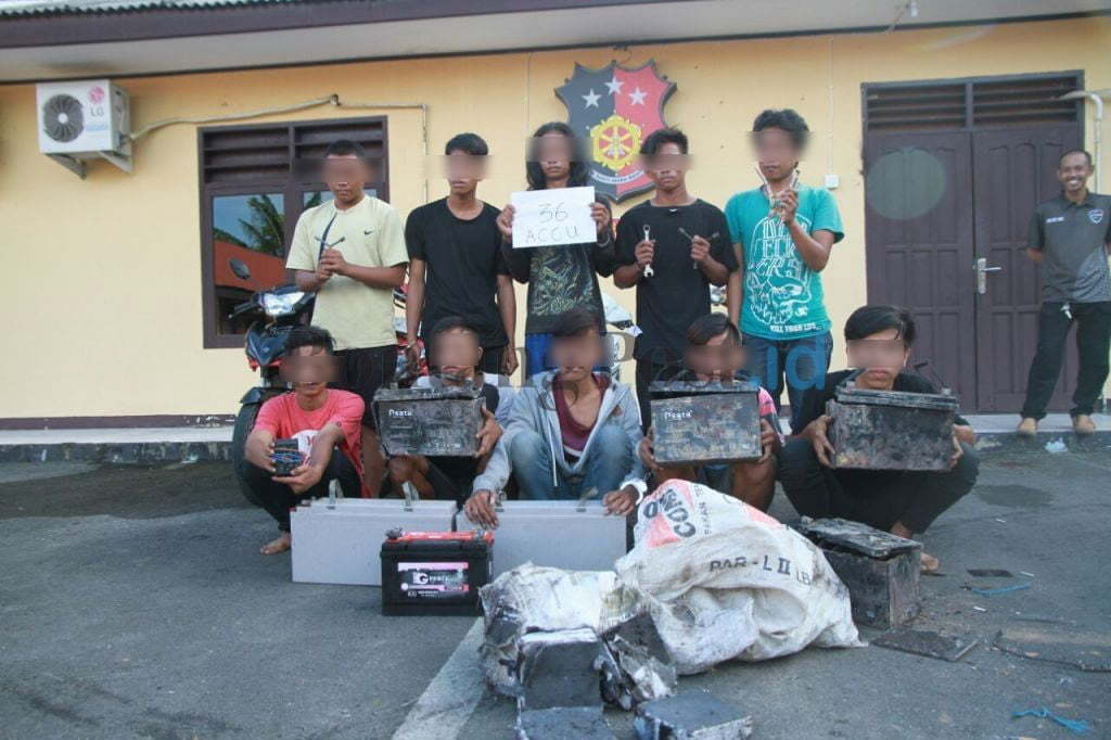 10 Kawanan Pencuri Accu Solar Cell Dibekuk