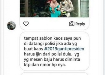 Bantah Razia Kaus #2019GantiPresiden