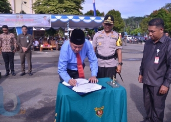 Ribuan Linmas Siap Amankan Pilgub 2018 