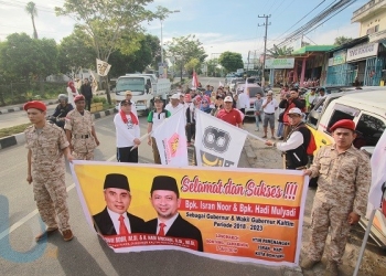 Tim Pemenangan Isran-Hadi Long March Bontang-Samarinda