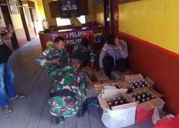 Ratusan Miras Ilegal Diamankan di Perbatasan