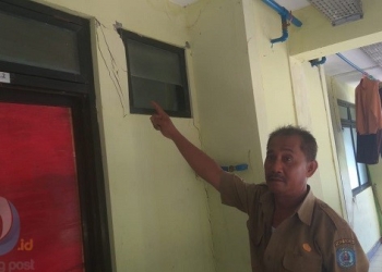 Baru Setahun Diresmikan,  Dinding Rusunawa Api-Api Retak 