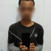 DIAMANKAN: Terlapor MN (18) diamankan di Polres Bontang karena diduga melakukan penggelapan ponsel.(POLRES BONTANG FOR BONTANG POST)
