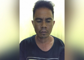 Tersangka Igun dan barang bukti miliknya diamankan di Makopolres Bontang untuk pengembangan kasus. (Istimewa)