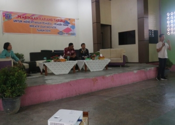 Pemuda Karang Taruna Berebas Tengah ikuti materi jurnalistik (Arsyad/Bontangpost.id)