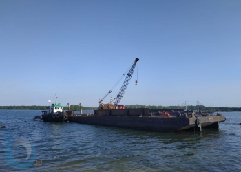 Pemancangan Tiang Masjid Terapung Dimulai