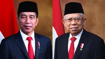 Joko Widodo dan Ma'ruf Amin resmi dilantik sebagai presiden-wakil presiden periode 2019-2024(Dok. Setneg.go.id)