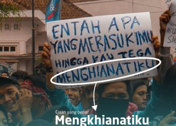 Belajar Tata Bahasa dari Poster-Poster Menggelitik saat Demo Mahasiswa