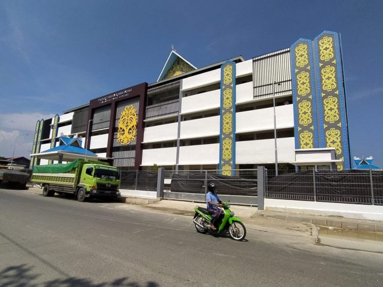 Pembangunan Pasar Rawa Indah telah selesai dikerjakan oleh PT Sasmito. (ADIEL KUNDHARA/KPG)