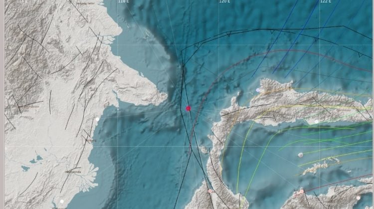 Pusat gempa yang terdeteksi oleh BMKG. (Istimewa)