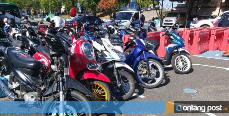 Lima kendaraan pembalap liar kembali diamankan Satlantas Polres Bontang, Senin (27/4). (prokal)