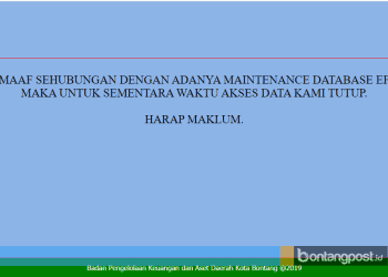 Alasan Perbaiki Data, Akses SP2D di Laman E-Finance Bontang Ditutup Sementara