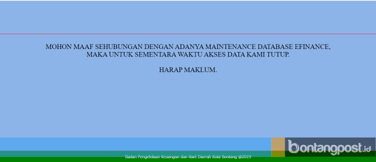 Laman SP2D saat ini tak dapat diakses. (Screenshot)