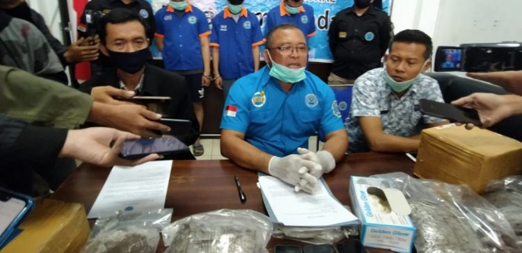 Konferensi pers pengungkapan peredaran narkoba oleh BNN Samarinda. (Selasar)