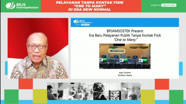 Agus Susanto selaku Direktur Utama
BPJS Ketenagakerjaan saat webinar. (Ist)