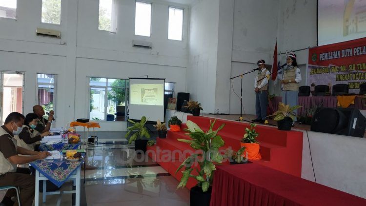 Kejati Kaltim dan Disdikbud Bontang menggelar pemilihan Duta Pelajar Sadar Hukum, Rabu (29/7/2020). (Zaenul/Bontangpost.id)