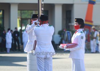 Cerita Paskibra Bontang di Upacara Peringatan HUT ke-75 RI
