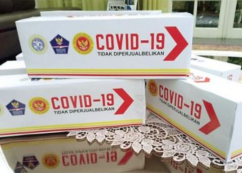 Rencana kemasan obat untuk Covid-19 yang ditemukan dari hasil penelitian Unair bekerja sama dengan BIN dan BNPB. (DOK. BIN)