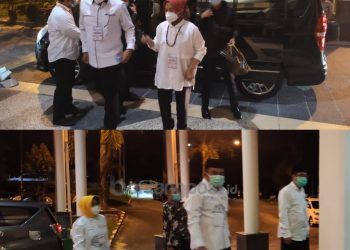 Dua Kandidat Kompak Kenakan Setelan Putih