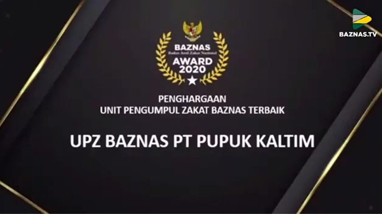 UPZ Pupuk Kaltim Raih Predikat Terbaik Baznas Award 2020 1