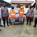 Dua tersangka yang telah ditangkap. Keduanya sempat melarikan diri ke Kalimantan Selatan. (Sapos)