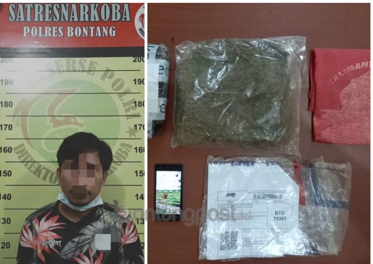 DTB dan paket ganja yang dikirim dari Medan.