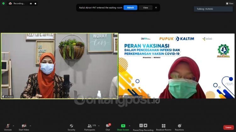 Seminar kesehatan sebagai pembuka BK3N tahun 2021 di lingkungan Pupuk Kaltim. (Humas Pupuk Kaltim)