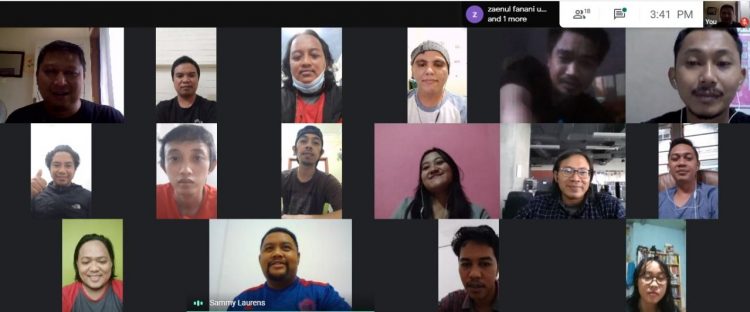 Deklrasi AJI Persiapan Samarinda secara daring.