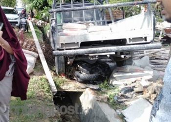 Pemotor yang Terlindas Pick-Up Meninggal Dunia