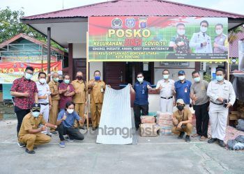 Percepat Realisasi Pasar Sementara Citra Mas Loktuan, Pupuk Kaltim Bersama Anper dan JVC Salurkan Material Pembangunan