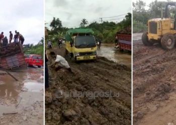 Sedimentasi Tambang Sebabkan Jalan Poros Bontang-Samarinda Bonyok