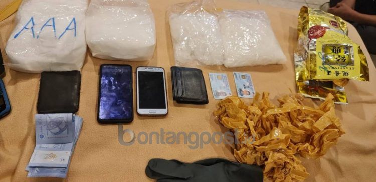 Barang bukti sabu yang disita polisi.