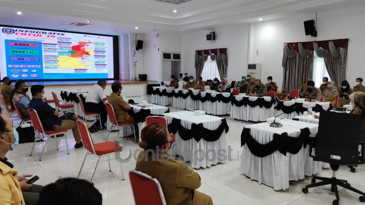 Rapat evaluasi PPKM mikro (Nasrullah/bontangpost.id)