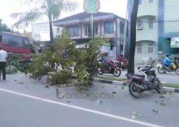 Rem Blong, Sopir Truk Hantam Median Jalan