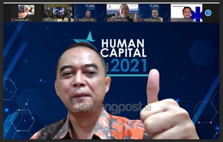 Penerimaan 4 penghargaan yag dilakukan secara virtual pada Rabu (7/7/2021). (Ist)