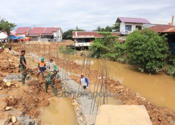 Hari Ke-9 TMMD di Bontang, Progres Pembangunan Turap Api-Api Sudah 30 Persen