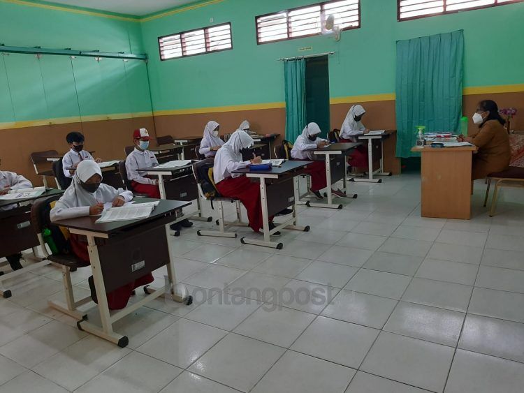 26 Sekolah sudah memulai pembelajaran tatap muka (PTM) terbatas jilid kedua, salah satunya di SD 005 Bontang Selatan.