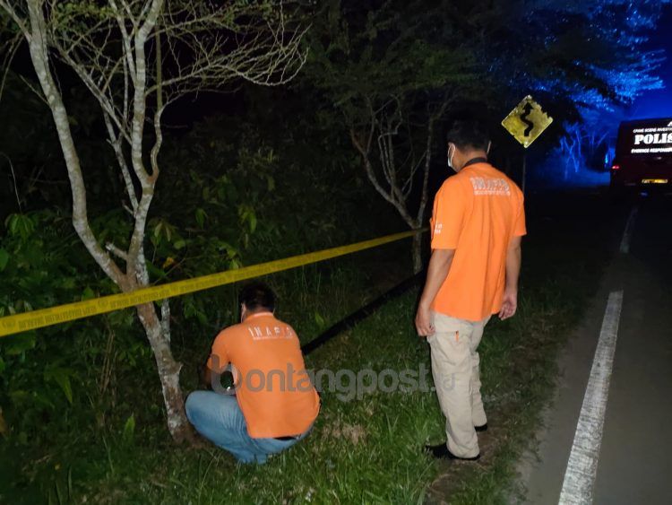 Tim inafis saat melakukan olah TKP (Satreskrim Polres Bontang)