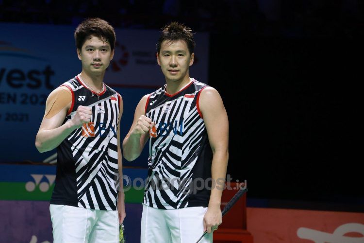 Kevin Sanjaya Sukamuljo/Marcus Fernaldi Gideon juara Indonesia Open 2021. (Humas PP PBSI)
