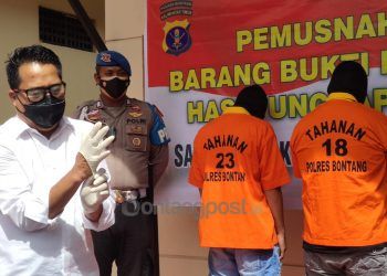 Sabu Senilai Rp 100 Juta Dimusnahkan