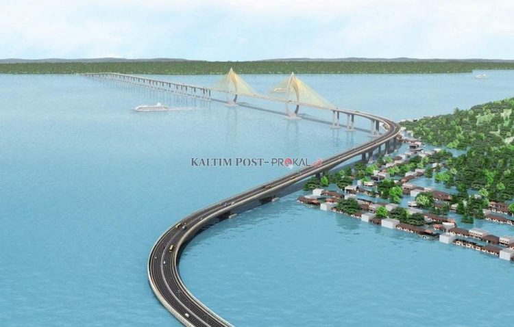 Maket Jembatan tol Balikpapan-PPU.