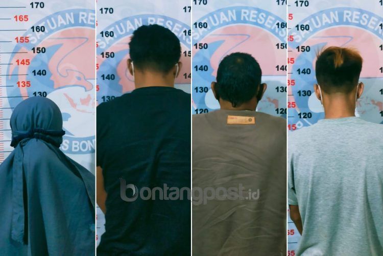 Empat pengedar sabu ditahan di Mapolres Bontang