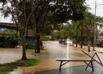 Sejumlah Ruas Jalan di Bontang Kembali Lumpuh Akibat Banjir